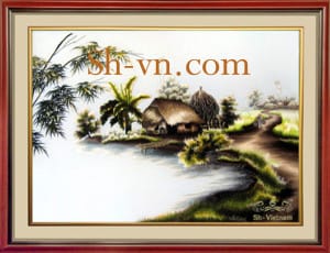 乡村风景画手工刺绣＝鄉間情懷　98＝SHVN 2098 - 60cm x 70cm (2)